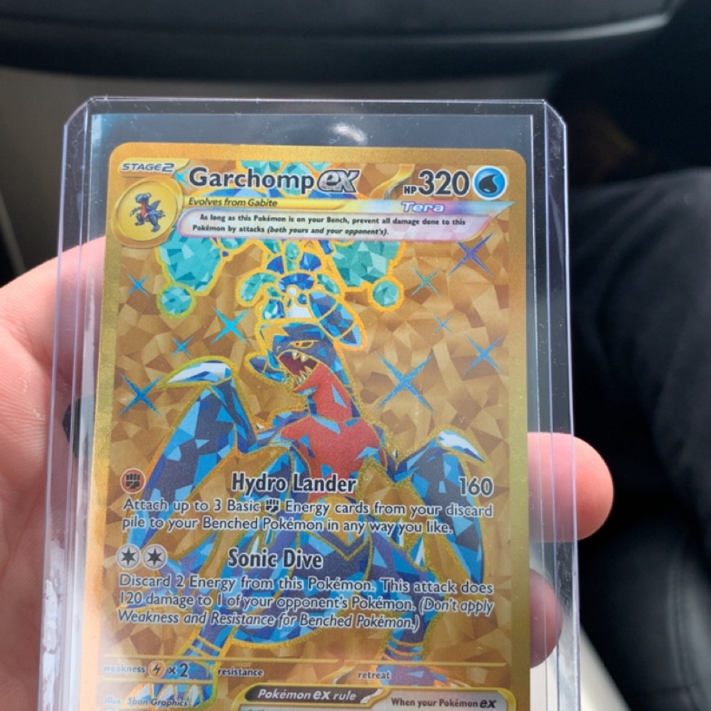 Pokemon Garchomp EX Card - Gold and Blue